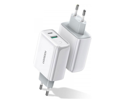 Ładowarka i akumulator UGREEN Ładowarka sieciowa CD170 USB + USB-C 36W biała